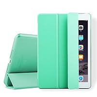 iPad mini Case, iPad mini 2 Cover, Supstar Slim-Fit Folio with Auto Wake/Sleep Smart Stand Magnetic PU Leather Hard Case for Apple iPad mini 1/2/3 - Mint Green