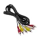 Premium Black 3 RCA Audio Video Composite Cable - 3ft