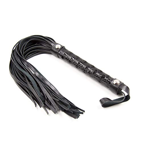 STTQYB Horse Riding Crop,Soft Faux Leather Harness Handle Whip Teaching Training Tool Costume Accessories (B) - Thumbnail 6