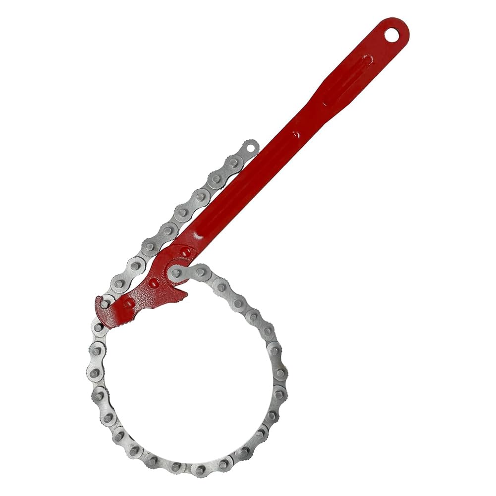 Xuzxinze 12 Inch Strap Wrench, Carbon Steel Chain Pipe Wrench, Universal Spanner Drain