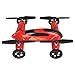 Syma X9 RC Remote Control 2.4GHz 4-Channel 6-Axis Gyro Flying Car Drone with Battery, Red