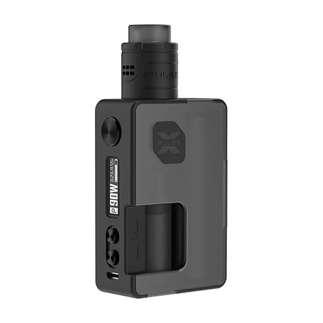 VandyVape Pulse X BF Kit, E Zigarette Akku 90W Pulse X RDA mit 8 ml Squonk-Flasche 18650 Batterie Adapter-100% Original(Frost
