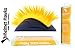 Helmet Hawks Motorcycle Helmet Mohawk w/ Sticky Hook and Loop Fastener Adhesive - Golden Yellow