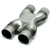 Exhaust Stamped X Pipe 2.50" Diameter Dual Inlet to 2.50" Diameter Dual Outlets Aluminized Steel WSXP250-250 Wesdon Exhaust Stamped X Pipe