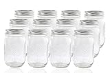 1 Ball Mason Jar with Lid - Regular Mouth - 16 oz, 12-Pack