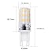 Warmoon G9 LED Bulb, 7W(60W Halogen Equivalent), Warm White(3200K), 4014 SMD 46 LEDs 360 Degree Beam Angle LED Light Bulbs,6 Pack
