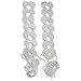 JOX JOZ Crochet Lace Up Anklet Barefoot Sandals Knee high Gladiator Boots Foot Jewelry (White)