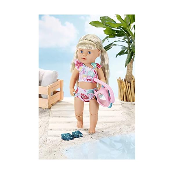 Zapf Creation 829240 BABY born Holiday Deluxe Bikini Set Puppenkleidung 43 cm, rosa/bunt – Bild 7