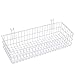 Kaforise Hanging Basket for Wire Wall Grid Panel, Multi-function Wall Storage and Display Basket, Flower Pots Shelf Balcony Plant Storage Holder, Extra Large Size, White Painted