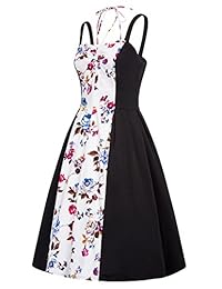 Belle Poque encanto de mujer correa Vintage Floral Fiesta Vestido de cóctel