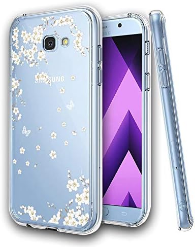KeKeYM Crystal Cases for Samsung Galaxy S7 Edge, Floral Protective Transparent Clear Soft Flexible TPU Silicone Cover Shockproof Gel Grip Ultra Slim Thin Cases - White Flowers