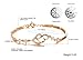 OPK Jewelry18k Gold Plated Elegant Women‘s Link Bracelet Double Heart Gold Bracelet Wedding Gifts