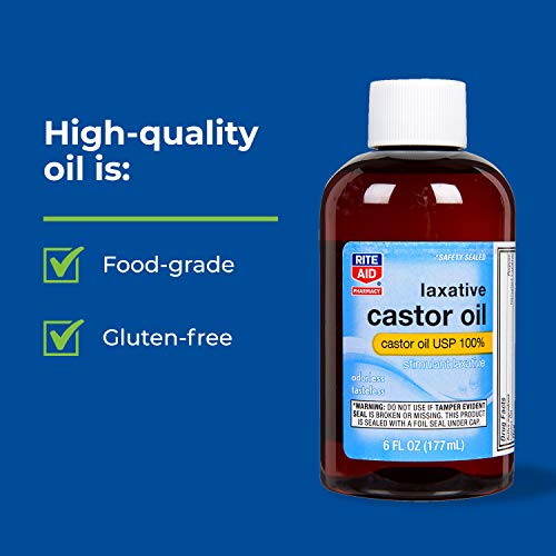 Rite Aid Laxative Castor Oil USP 100 6 fl oz Odorless & Tasteless Constipation Relief