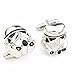 Gift For Men: Star Wars Men's Cufflinks - Awesome Movie French Cuff Links for Mens - Perfect Wedding Groomsmen Gift ~ Favorite Movies Collection (Metallic Stormtrooper)