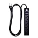 GE 6-Outlet General Purpose Power Strip, 6-Ft Cord, Black, 14088 primary