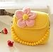 Hosaire Girl Bag Plush Flower Mini Handbag Shoulder Bag Messenger Bag for Toddlers and Preschoolers Yellow