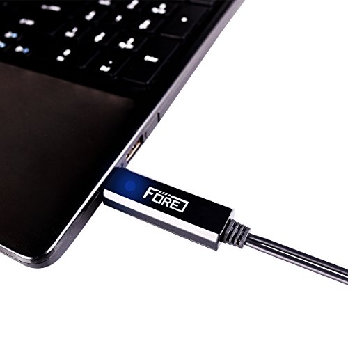 FORE USB IN-OUT MIDI Interface Converter/Adapter with 5-PIN DIN MIDI Cable for PC/ Laptop/ Mac Color Black