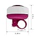 NIECOR Kids Bike Bell Toddler Stainless Steel Bells Bike Horny Best Accessory in Bikes for Girls (Red&White)