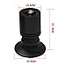 iPHD Adjustable LED 1W Mini Spoltlight Jewelry Showcase Display Lighting Fixture Surface Mount Warm White 3000K Pack-4 (Black)