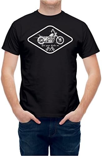 T-shirt Motorbike Chequered Flag Speed Racing Black XL