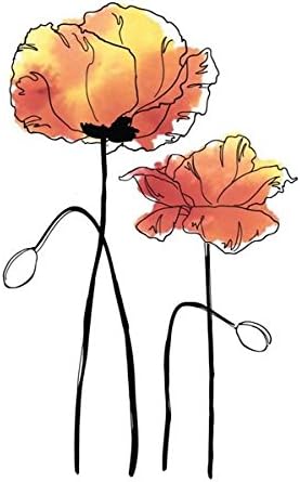 Rubbernecker Stamps - Poppies Small Stamp Set