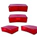 XINHOME 6 Compartment Pill Box Holds Up to 200 Tablets Gasketed & Waterproof (Red)