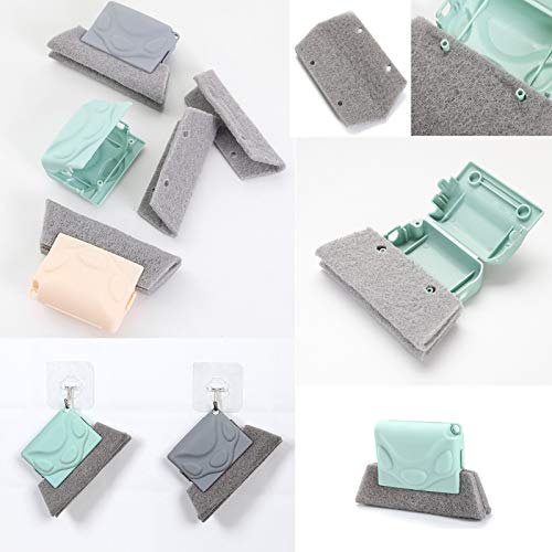 11 Pieces Window Groove Cleaning Brush Set with Replacement Pads and