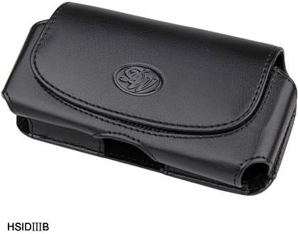Black Horizontal Leather Pouch for Sidekick II III 2 3 Sidekick ID/Sidekick LX Phone Case Cover with Belt Clip Magnetic Closing