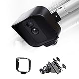 LANMU Weatherproof Outdoor Gutter Mount for Blink XT2 XT with Camera Shade,Eliminates Need to Drill Holes in Wall (Black)