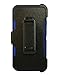 WallSkiN Turtle Series Cases for iPhone 7 / iPhone 8 (Only) Full Body Protection with Kickstand & Holster - Midnight (Navy Blue/Blue)