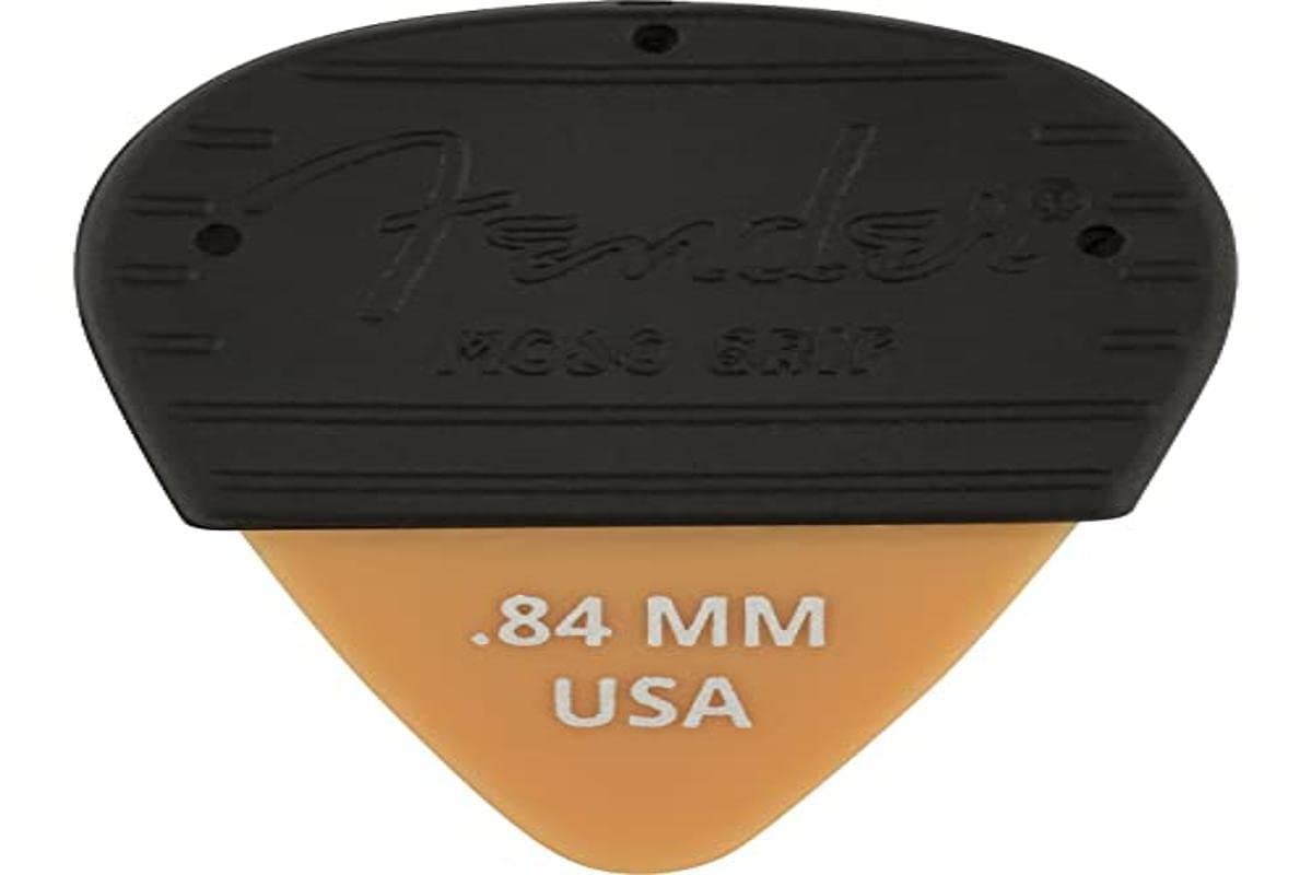 Fender® Mojo Grip Picks - Pack of 3 - Dura-tone Delrin 351 - .84 mm - Pack of 3 Picks for Guitar - Thickness: .84 mm - Colour: Butterscotch Blonde