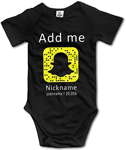 Unisex Add Me On Snapchat Baby Rompers Baby Onesie Short Slev