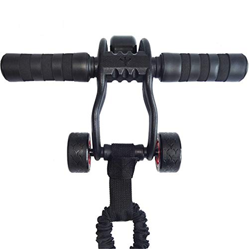 US-DXB-Roller-Drawstring-Waist-and-Abdomen-Weight-Loss-Fitness-Equipment-Indoor-Abdominal-Training-Device-Resistance-Band-Black