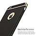 RANVOO iPhone 6s iPhone 6 Case Stylish Slim Hard Case with 3 Detachable Parts for Apple iPhone 6s iPhone 6, CHROME GOLD and MATTE BLACK, [CLIP-ON]