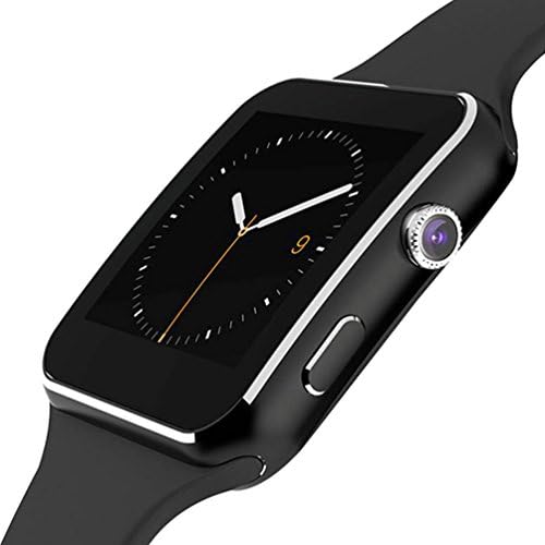 Smartwatch, Bluetooth Smart Watch with SIM Card Lot Camera Pedometer Music Play with Android Huawei Sansung Sony iPhone 7 8 x for Men Women Kids(Black)