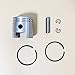 ZEDA 80cc Motorized Bike Kit 47mm Piston with Pin Ring For 80cc Engine Motor Bicycle