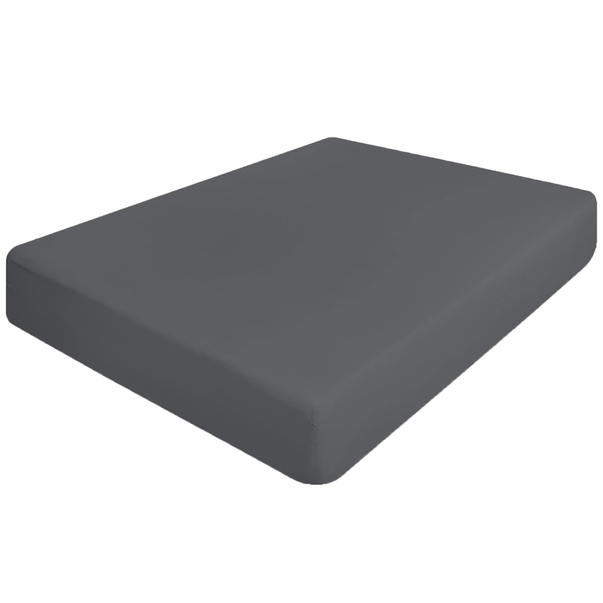 Apex Furnishings Bedding Single Fitted Sheet Dark Grey - Deep Pocket 12 inch (30 cm) Soft Brushed Microfibre Corners Elastic Easy Care Bottom Bedsheets