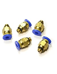ueetek PC4 M6 neumático recta para tubos de 4 mm OD Impresora 3d Reprap Bowden U Otros use  Pack de 5 pcs