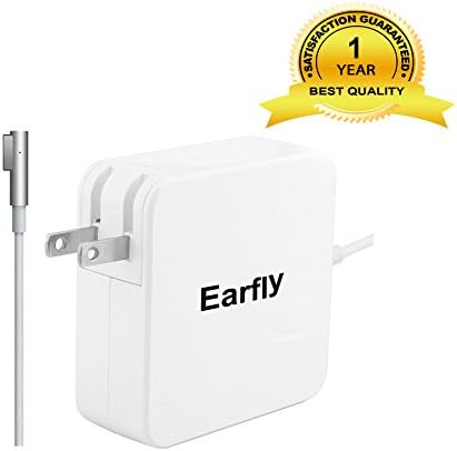 Macbook Pro Charger Earfly Replacement 60W L-Tip Power Adapter Portable Folding Plug AC Adapter for 13inch Macbook Pro Models before Mid 2012