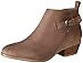 Wild Diva Women's Manny-24 Buckle Stacked Low Heel Ankle Bootie