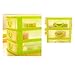 NEW Arrival Durable Plastic Mini Desktop Drawer Sundries Case Small Objects Cosmetics Storage Box Stackable Cube Organizer 2/3 Drawers (Three Layer:Green)