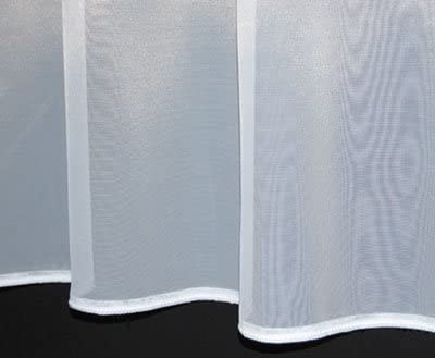 Sue Plain Lead Weighted Voile Net Curtain 40 Inch Drop Finished
