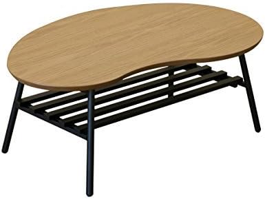 Amazon Co Jp 激安良品家具 テーブル センターテーブル 棚付き折れ脚テーブルlusterビーンズ 爽やかさを生むナチュラル ホーム キッチン