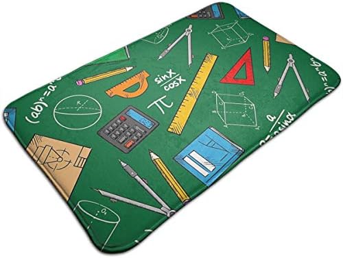 ZTAMORYWW Arithmetic Tools Doormats Mats Bath Non Slip Absorbent Microfiber 31.5X19.3in