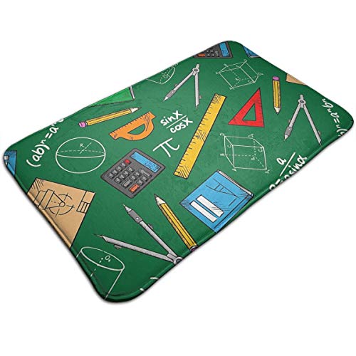 ZTAMORYWW Arithmetic Tools Doormats Mats Bath Non Slip Absorbent Microfiber 31.5X19.3in