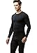 Tesla TM-YUD21-BLK_Medium Men's Thermal Wintergear Compression Baselayer Long Sleeve Top YUD21