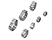 WMYCONGCONG 80 PCS Stainless Steel Single Ear Hose Clamp 7-21mm Crimp Hose Clamps Cinch Rings Pinch Fitting Tool for Securing Pipe Hoses and Automotive Use