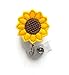 Sunflower Belt Slide Clip - Retractable Id Felt Badge Holder - Name Badge Holder - Nursing Badge Reel - Felt Badge Reel