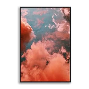 Framed Canvas Wall Art Clouds and Colors Canvas Prints Home Artwork Decoration for Living Room,Bedroom - 16x24 inches