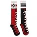 Harley Quinn Faux Lace Up Knee High Boot Socks w/Cuff - One Size